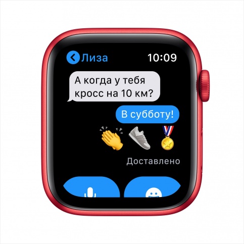 Часы Apple Watch Series 6 GPS 44mm (PRODUCT)RED Aluminum Case with RED Sport Band (M00M3RU/A), слайд 5