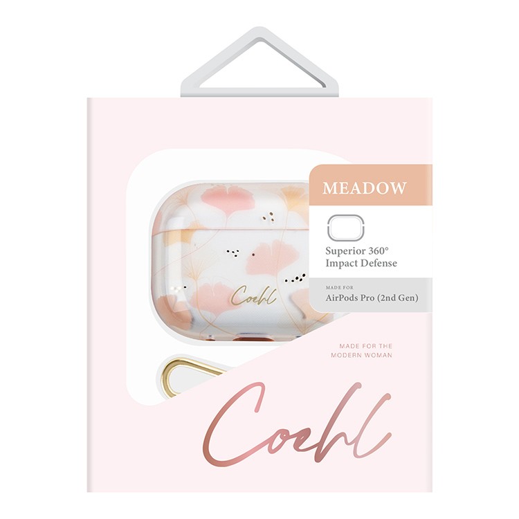 Чехол для AirPods Pro 2 UNIQ Coehl Meadow Spring Pink, картинка 3