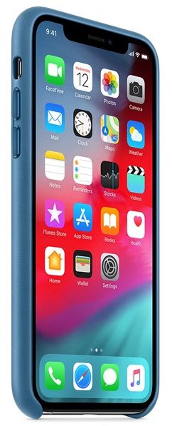 Кожаный чехол Apple iPhone XS Max Leather Case Cape Cod Blue, картинка 3
