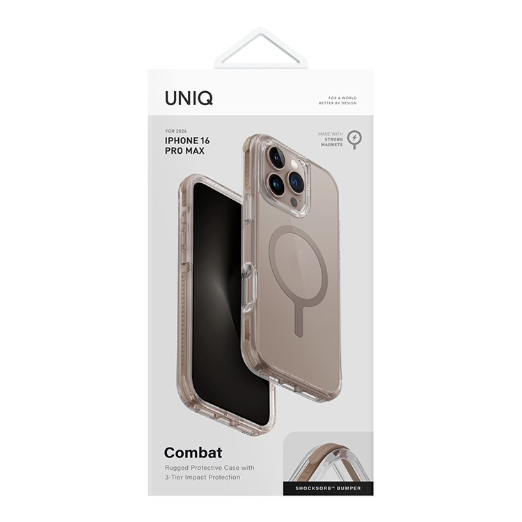 Чехол для iPhone 16 Pro Max UNIQ Eleva Taupe Gold, картинка 5
