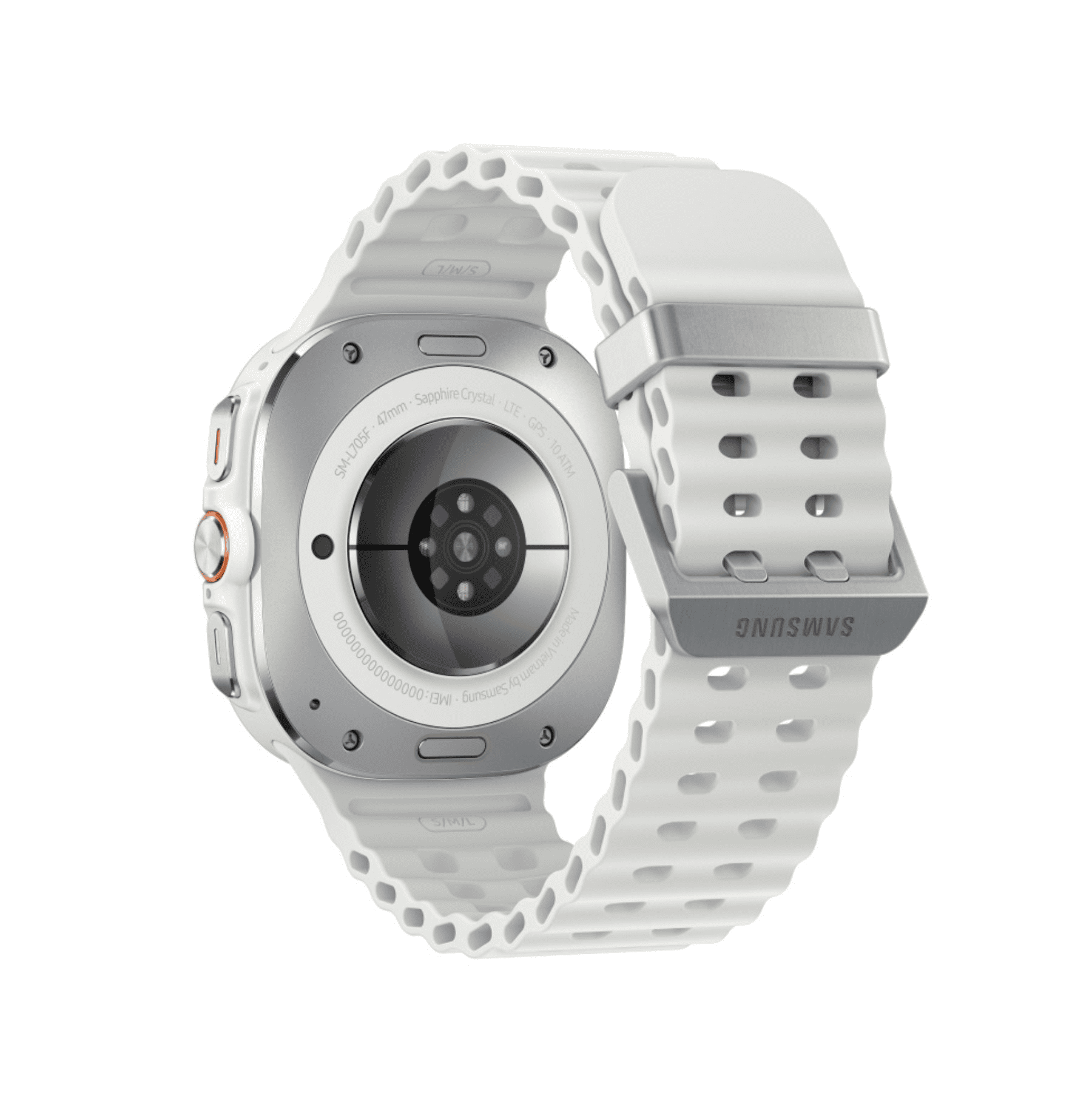 Умные часы Samsung Galaxy Watch Ultra (2025) LTE 47mm Titanium White Marine Band White, картинка 5