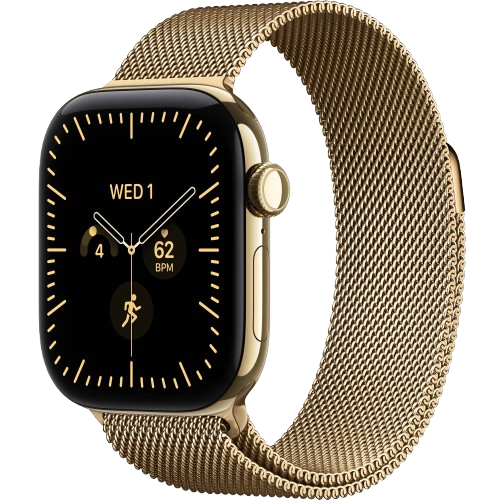 Apple Watch Series 12 GPS + Cellular 42mm, Radiant Gold Titanium Radiant Gold Milanese Loop