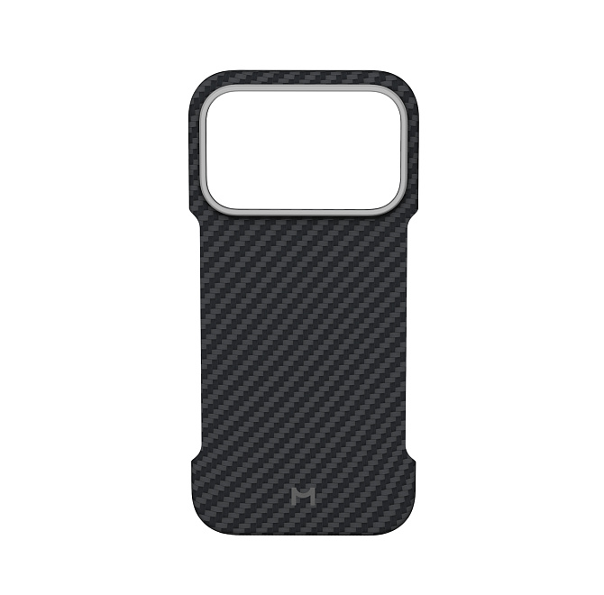 Чехол для iPhone 17 Pro Magssory безрамочный кевлар, MagSafe, Black 