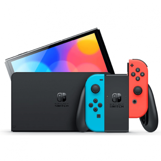 Игровая приставка Nintendo Switch OLED Neon Blue/Neon Red, картинка 1