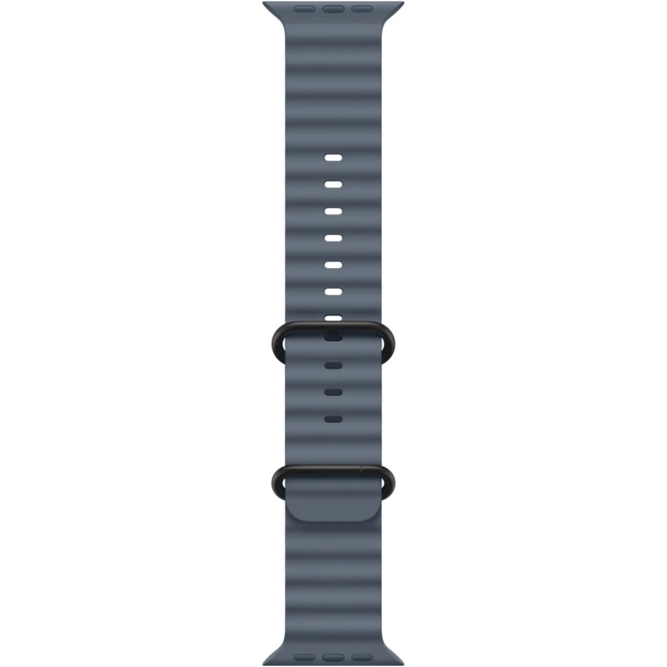 Apple Watch Ultra 3 GPS, 49 мм, черный титан, ремешок Ocean цвета «Anchor Blue», картинка 3