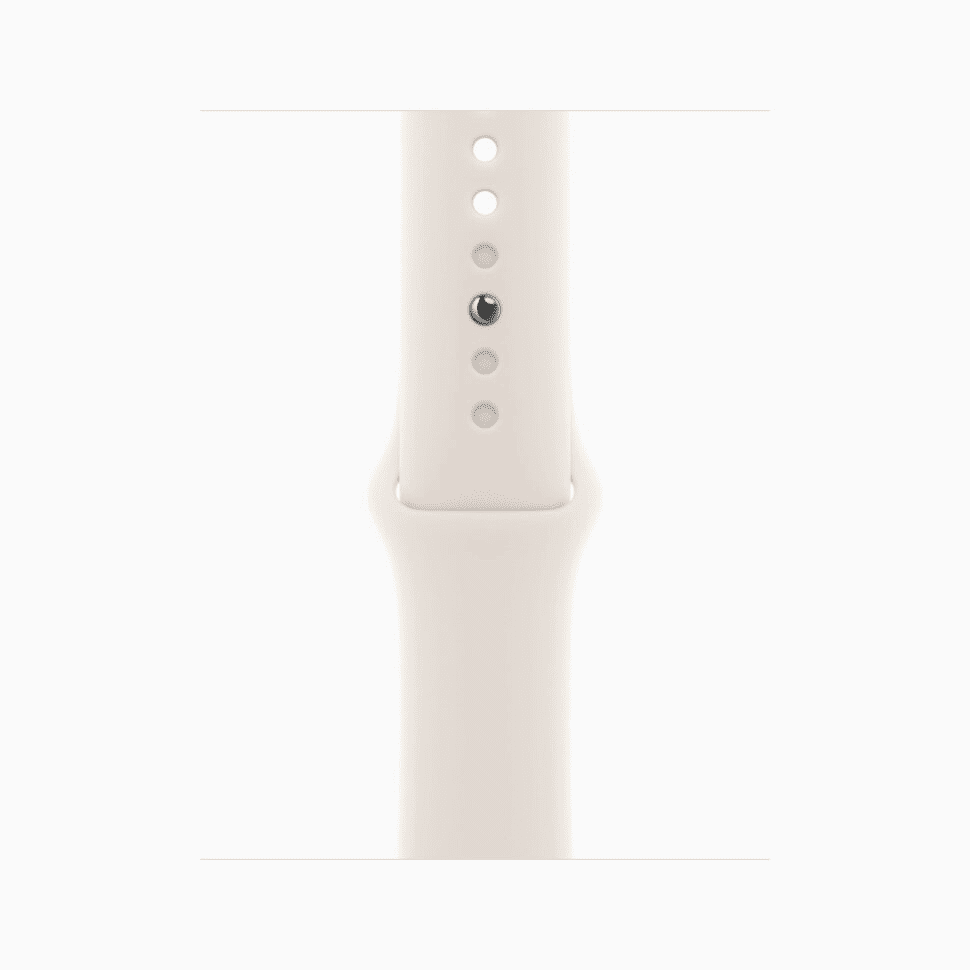 Apple Watch Series 11 GPS 46 мм, алюминий цвета «Silver», спортивный ремешок цвета «Starlight», картинка 3