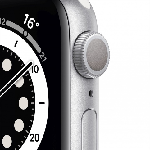 Часы Apple Watch Series 6 GPS 40mm Silver Aluminum Case with White Sport Band (MG283RU/A), слайд 2