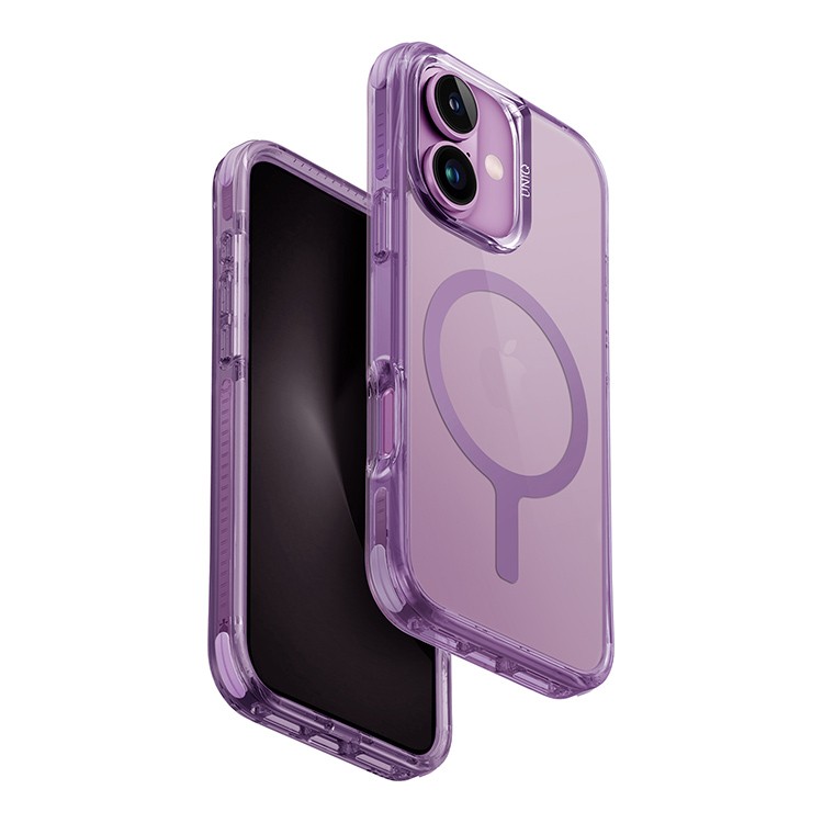 Чехол для iPhone 16 UNIQ Combat Magnets Grape Pink, картинка 2