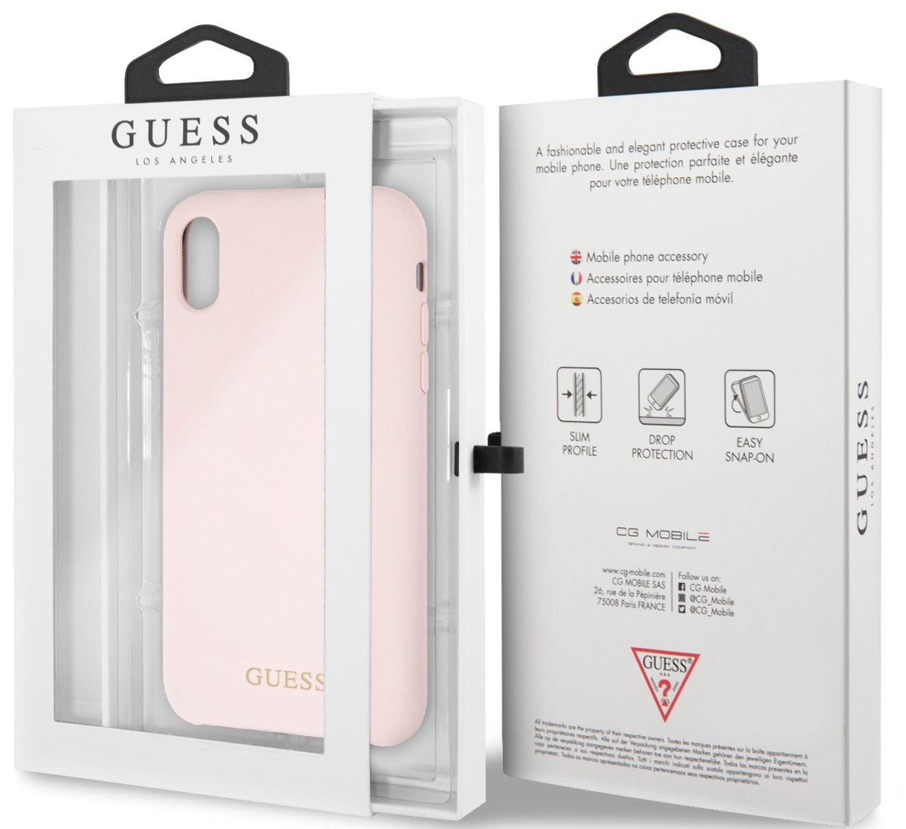 Чехол GUESS iPhone XR Silicone collection светло-розовый, слайд 5