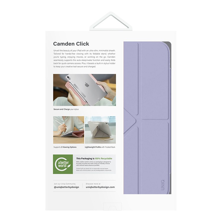 Чехол для iPad Air 13 UNIQ Camden Click Light Violet, картинка 8