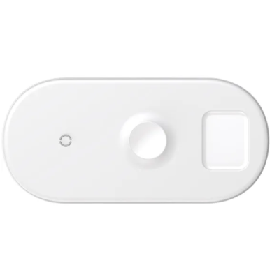 Беспроводная зарядка Baseus Smart 3-in-1 Wireless Charger iPhone/Apple Watch/Airpods Белая, картинка 1