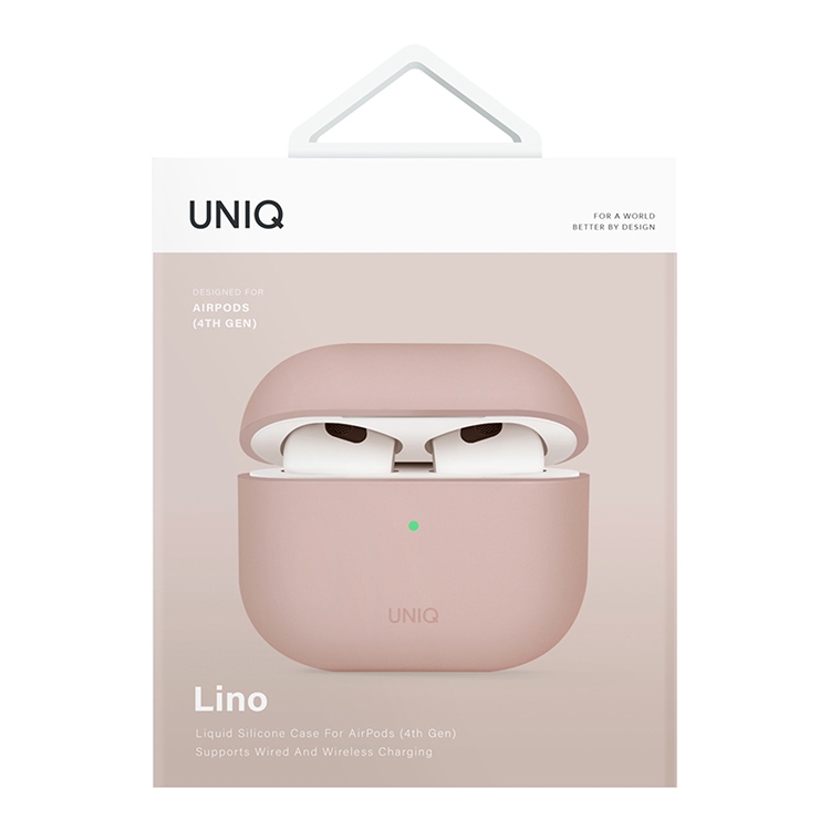 Чехол для AirPods 4 UNIQ Lino Pink, картинка 7