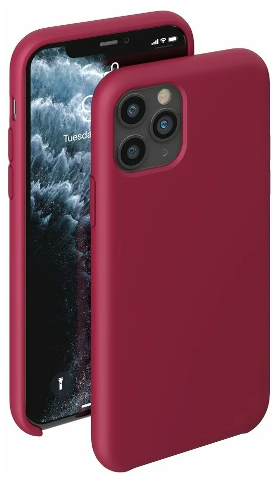 Чехол для iPhone 11 Pro Silicone Case, бордовый, картинка 1