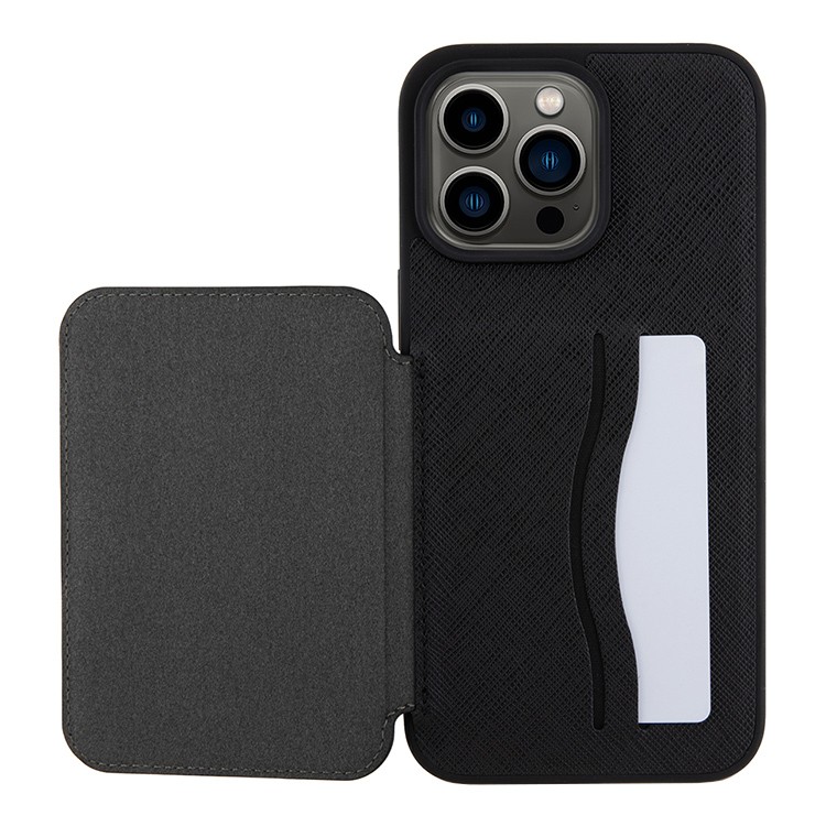 Чехол для iPhone 15 Pro Max KARL LAGERFELD Cardslot Stand PU Saffiano Karl & Choupette Hard Black, картинка 2