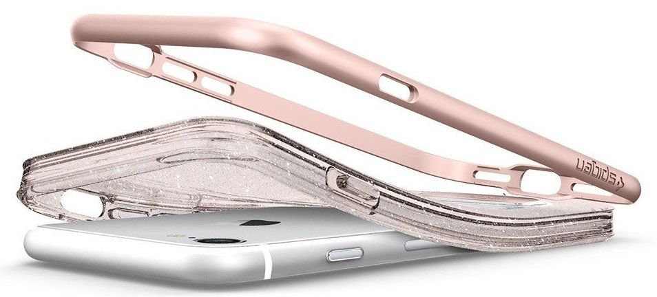 Чехол SGP iPhone 7 Plus Crystal Hybrid Glitter Rose Quartz, слайд 4