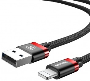 Кабель Baseus Golden Belt USB to Lightning 2A 1.5M Black/Red, картинка 3