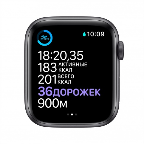Часы Apple Watch Series 6 GPS 44mm Space Gray Aluminum Case with Black Sport Band (M00H3RU/A), слайд 4