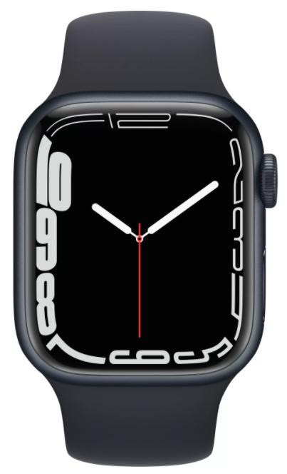 Apple Watch Series 7, 41 мм, цвета Midnight, спортивный браслет Midnight, картинка 2