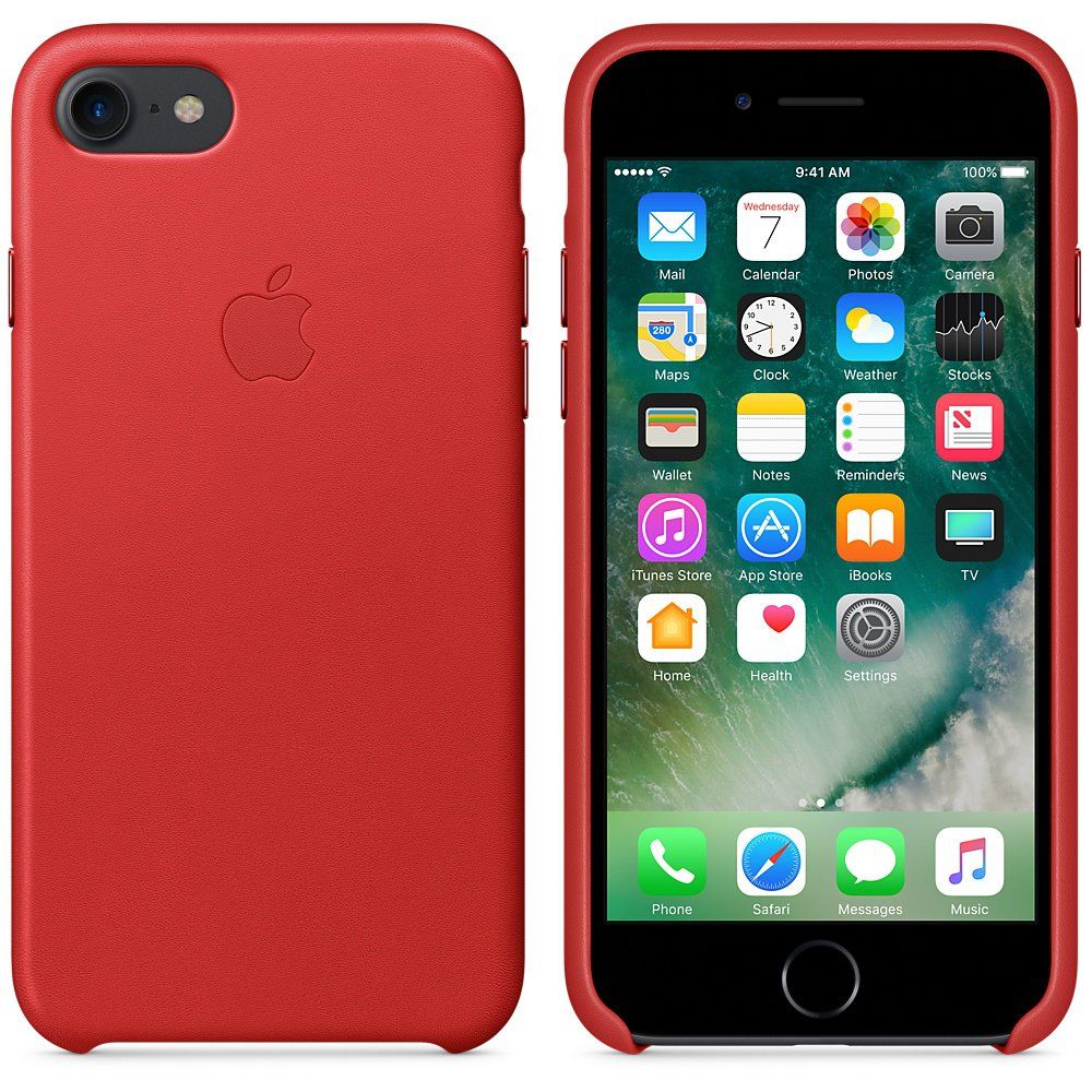 Чехол Apple iPhone 7 Leather Case Red, слайд 2