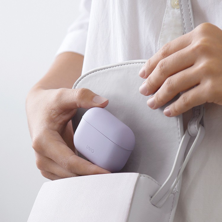 Чехол для AirPods Pro 2 UNIQ Lino Lavender, картинка 4