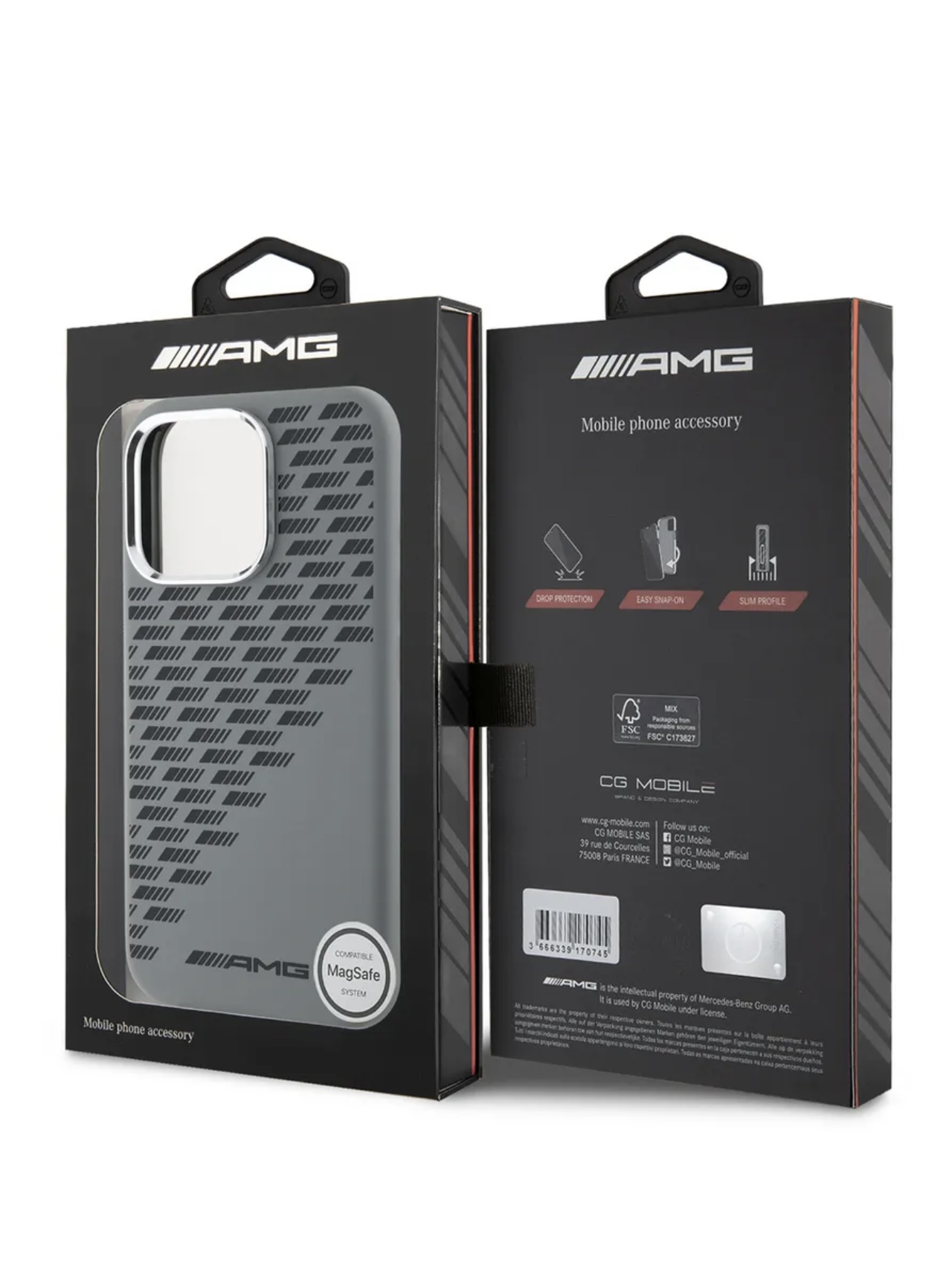 Чехол для iPhone 16 Pro AMG Liquid Silicone Melal Camera Hard Grey MagSafe, картинка 5
