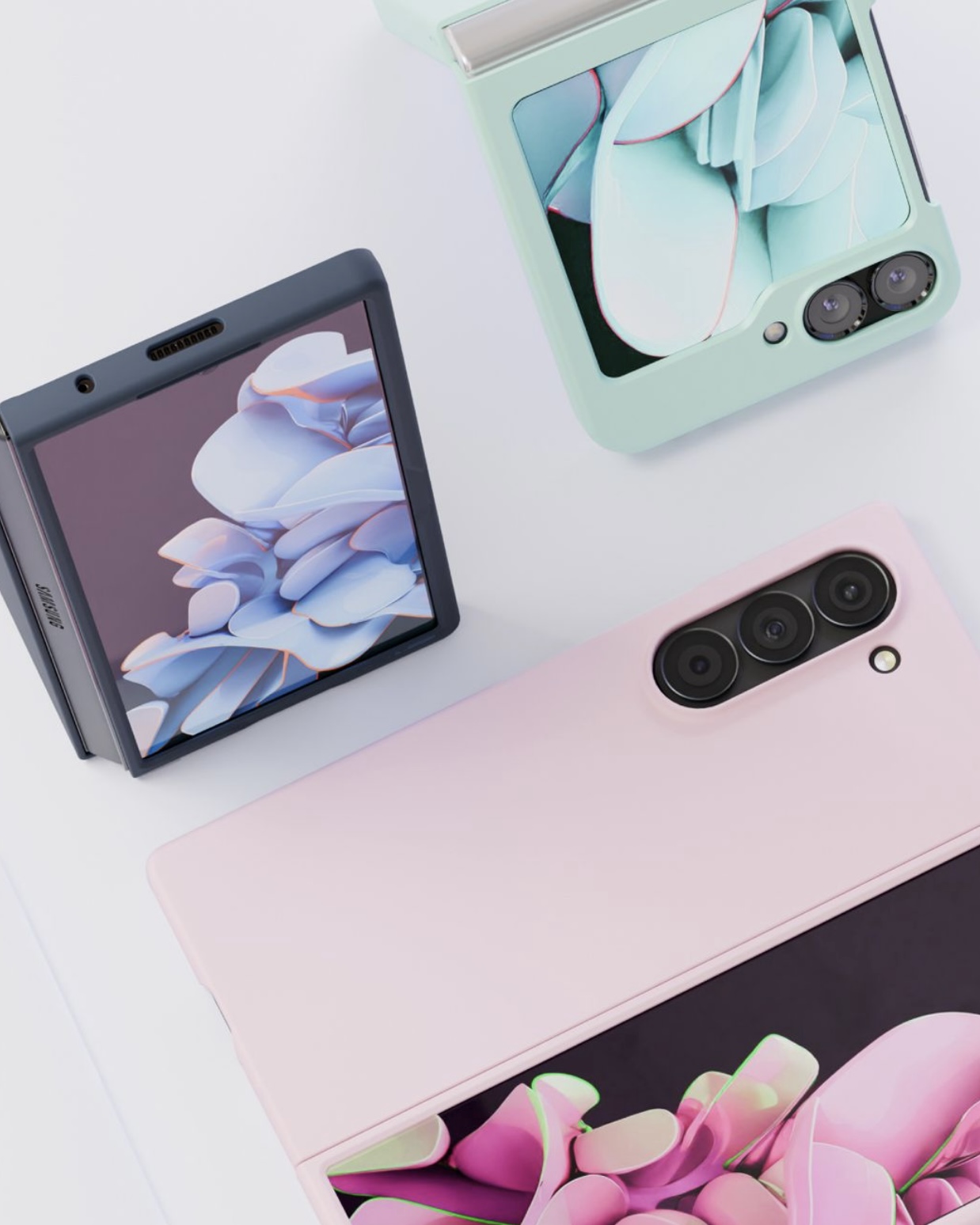 Чехол для Samsung Z Flip6 VLP Flex Case, серый , картинка 3