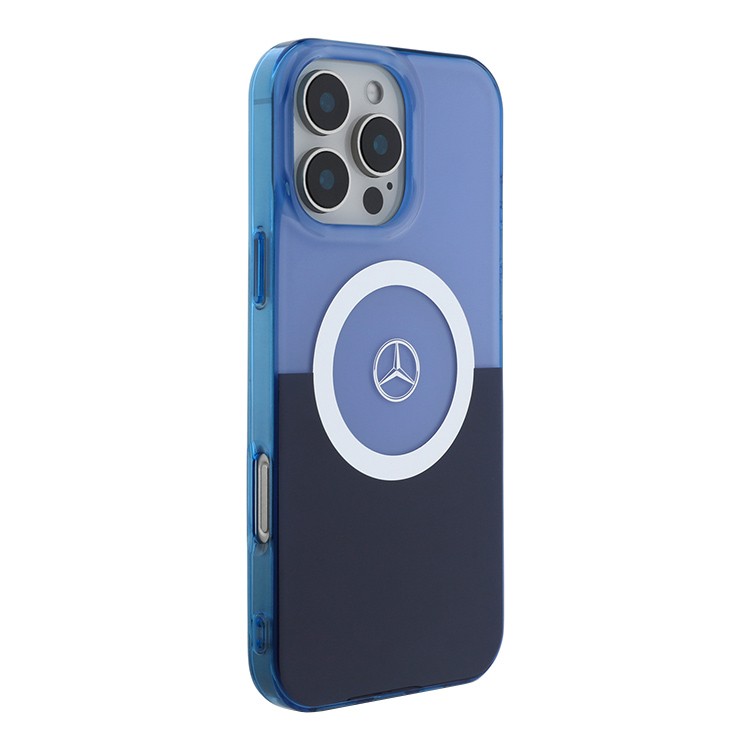 Чехол для iPhone 16 Pro Max MERCEDES Double layer Bicolor Hard Purple/Blue MagSafe, картинка 2