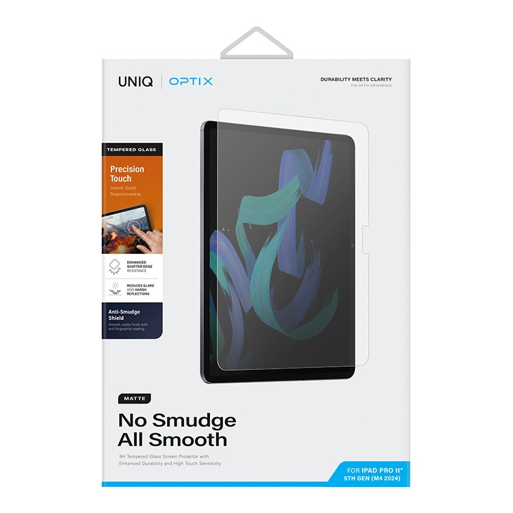 Защитное стекло для iPad Pro 11 (2024) UNIQ Optix Matte Clear, картинка 2