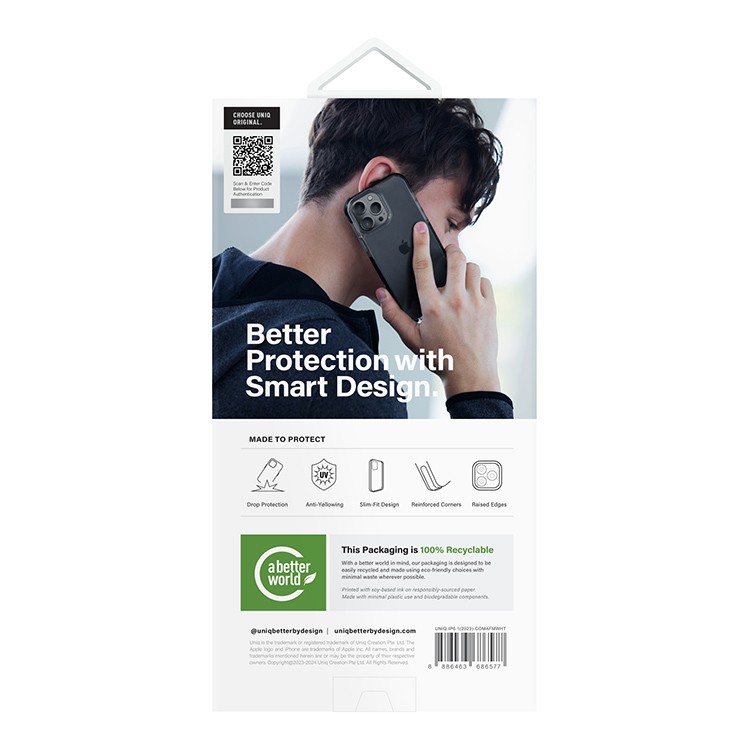 Чехол для iPhone 15 Pro Max UNIQ Combat Frost Gray, картинка 8