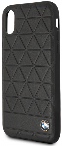 Чехол BMW iPhone X/XS Signature Hexagon Hard Leather Black, картинка 3
