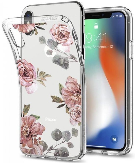 Чехол SGP iPhone X Liquid Crystal Aquarelle Rose