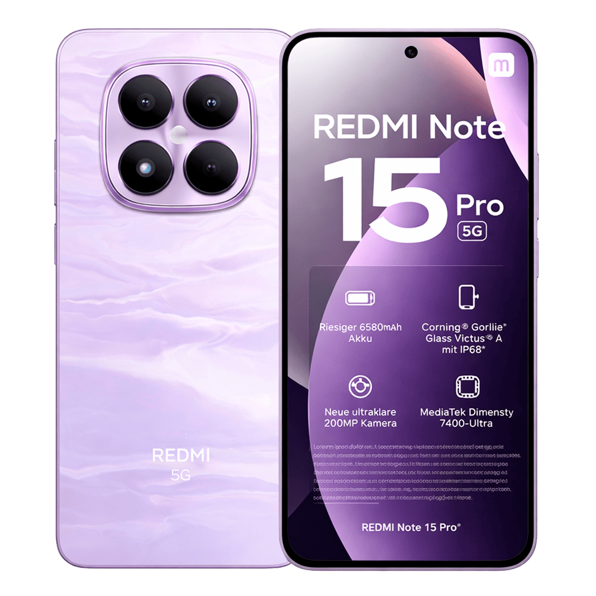 Смартфон Xiaomi Redmi Note 15 Pro 5G 8/256Gb Mist Purple EU, картинка 1