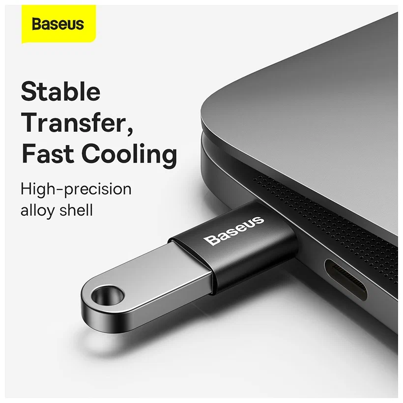 Адаптер-переходник Baseus Series Mini, USB-C male to USB-A, картинка 6