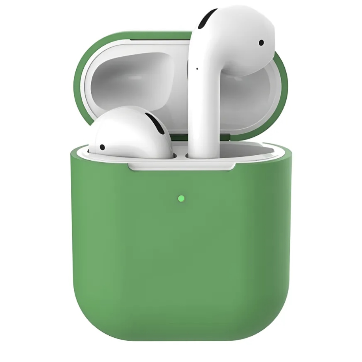 Чехол силиконовый для AirPods 2 салатовый, картинка 1