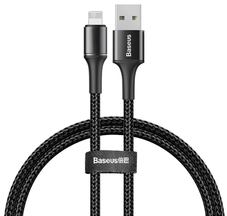 Кабель BASEUS Halo Data USB Lightning Cable 1.5A 2.0m Черный