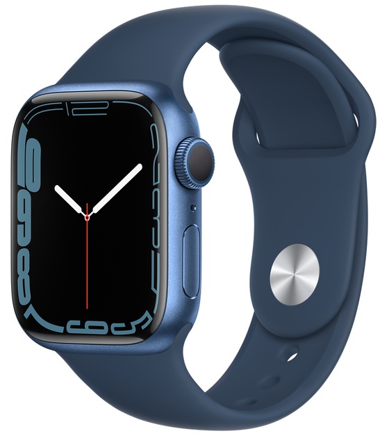 Apple Watch Series 7, 41 мм, цвета Blue, спортивный браслет Blue