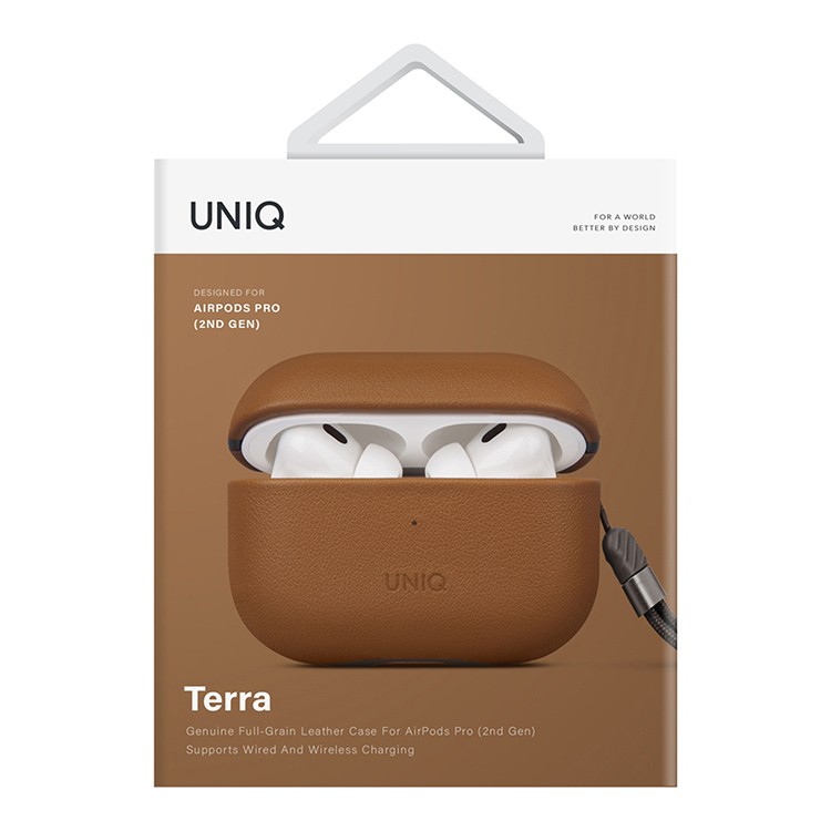 Чехол для AirPods Pro 2 UNIQ Terra Toffee Brown, картинка 4
