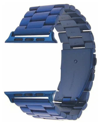 Ремешок для Apple Watch блочный 3 звена 38/40/41mm синий, картинка 1