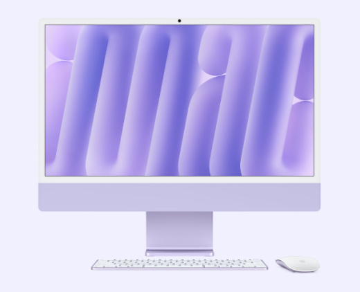 Моноблок Apple iMac 24" (2024) Retina 4,5K Purple (M4 10Core CPU, 10Core GPU/16Gb/512SSD), картинка 1