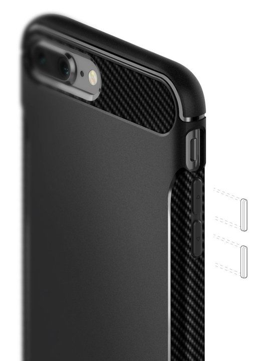 Чехол Caseology iPhone 7 Plus Vault Carbon - Black, слайд 2