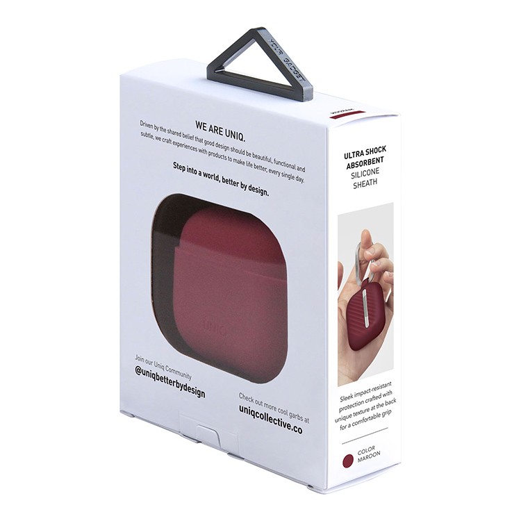 Чехол для AirPods 3 UNIQ Vencer Color Maroon, картинка 6