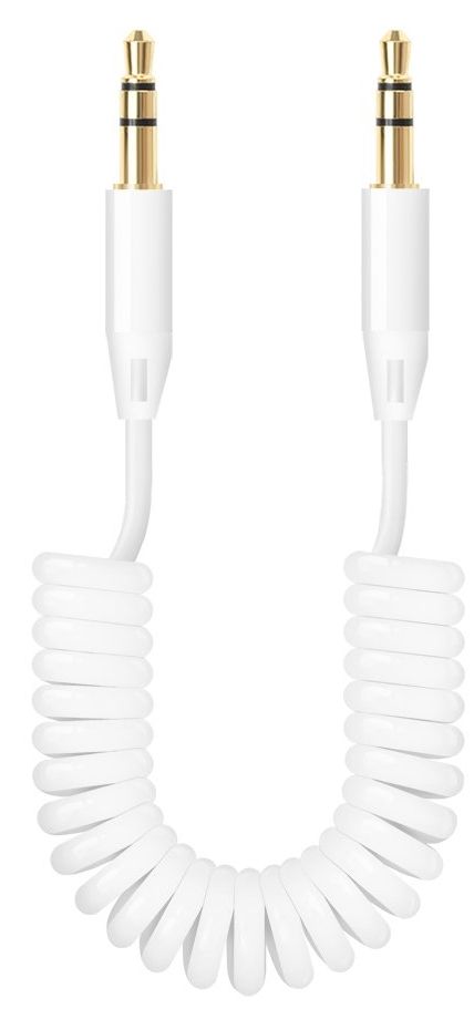 Аудиокабель Deppa AUX Audio cable 1.2m - White, картинка 1