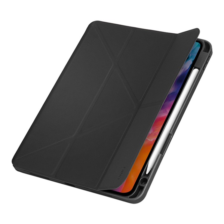 Чехол UNIQ Transforma Store+Charge Apple Pencil для iPad Air 10.9 (2022), темно-серый, картинка 1