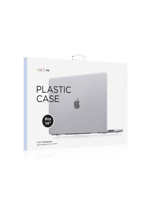 Чехол-накладка VLP Click Case для MacBook Pro 14 2021-2024, прозрачный, картинка 2