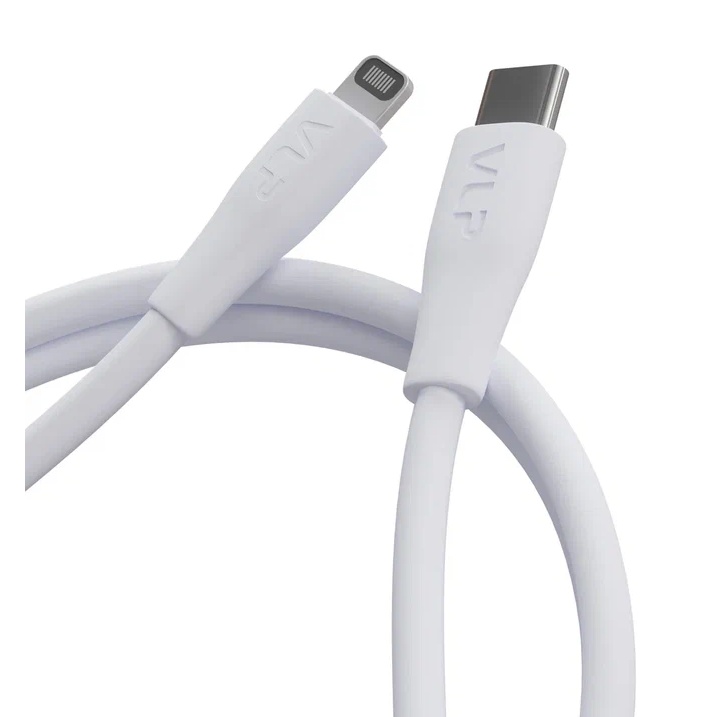Кабель VLP LITE Color Line USB-C to Lightning 27W 1.0m White, картинка 1