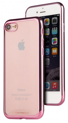 Чехол VIVA iPhone 7 Plus Metalico Flex Case TPU Pink, слайд 2