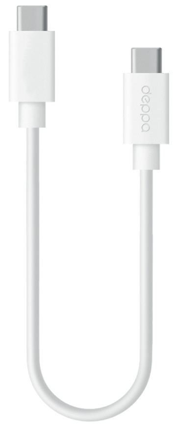 Кабель Deppa USB-C - USB-C, 3A, 1.2m - Белый, картинка 1