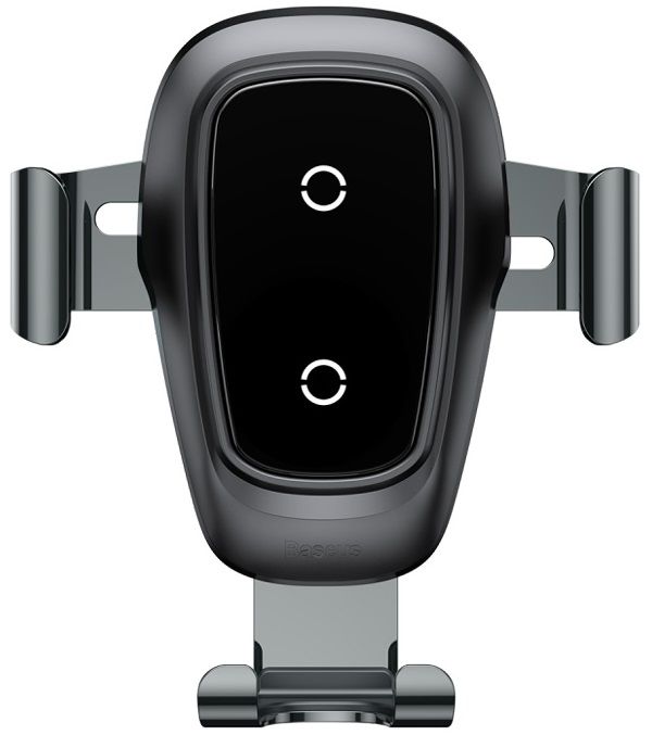 Держатель магнитный c зарядкой BASEUS Metal Wireless Charger Qi Gravity - Black, картинка 2