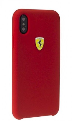 Чехол Ferrari iPhone X On-Track SF Silicone Case Hard PU Red