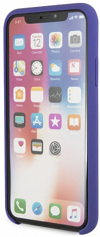 Чехол GUESS iPhone X/XS Silicone Collection Purple, картинка 4